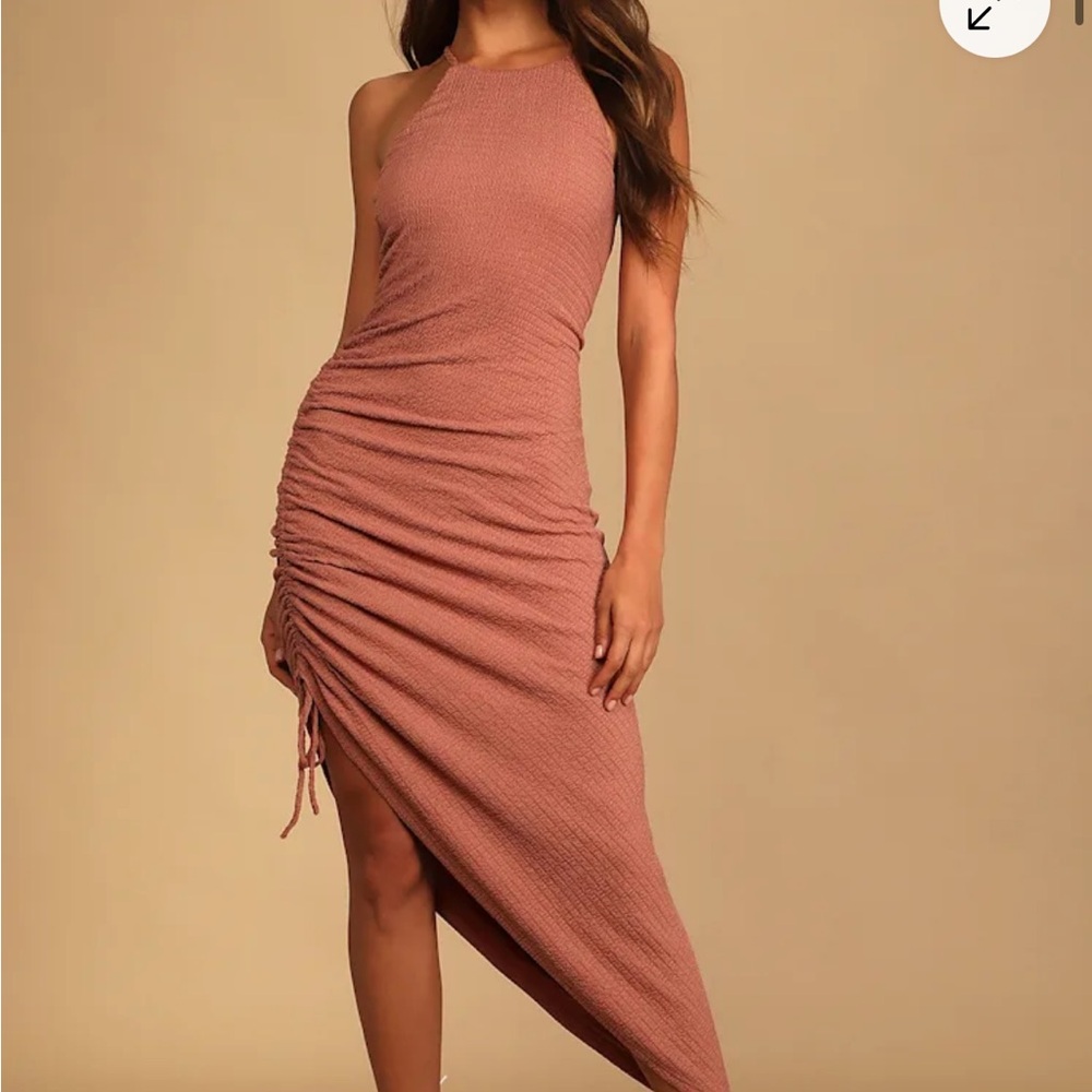 Lulu's Mauve Asymmetrical Dress